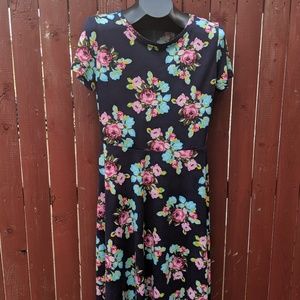 Dark blue floral dress